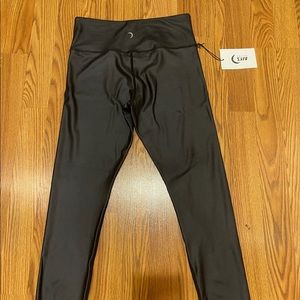Zyia black metallic leggings with tags